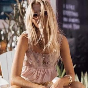 Chasing Unicorns Stone Cami in Blush